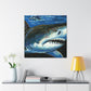 "Shark's Silent Peril" - Canvas