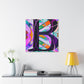 "Dazzling B in Art Deco" - Canvas