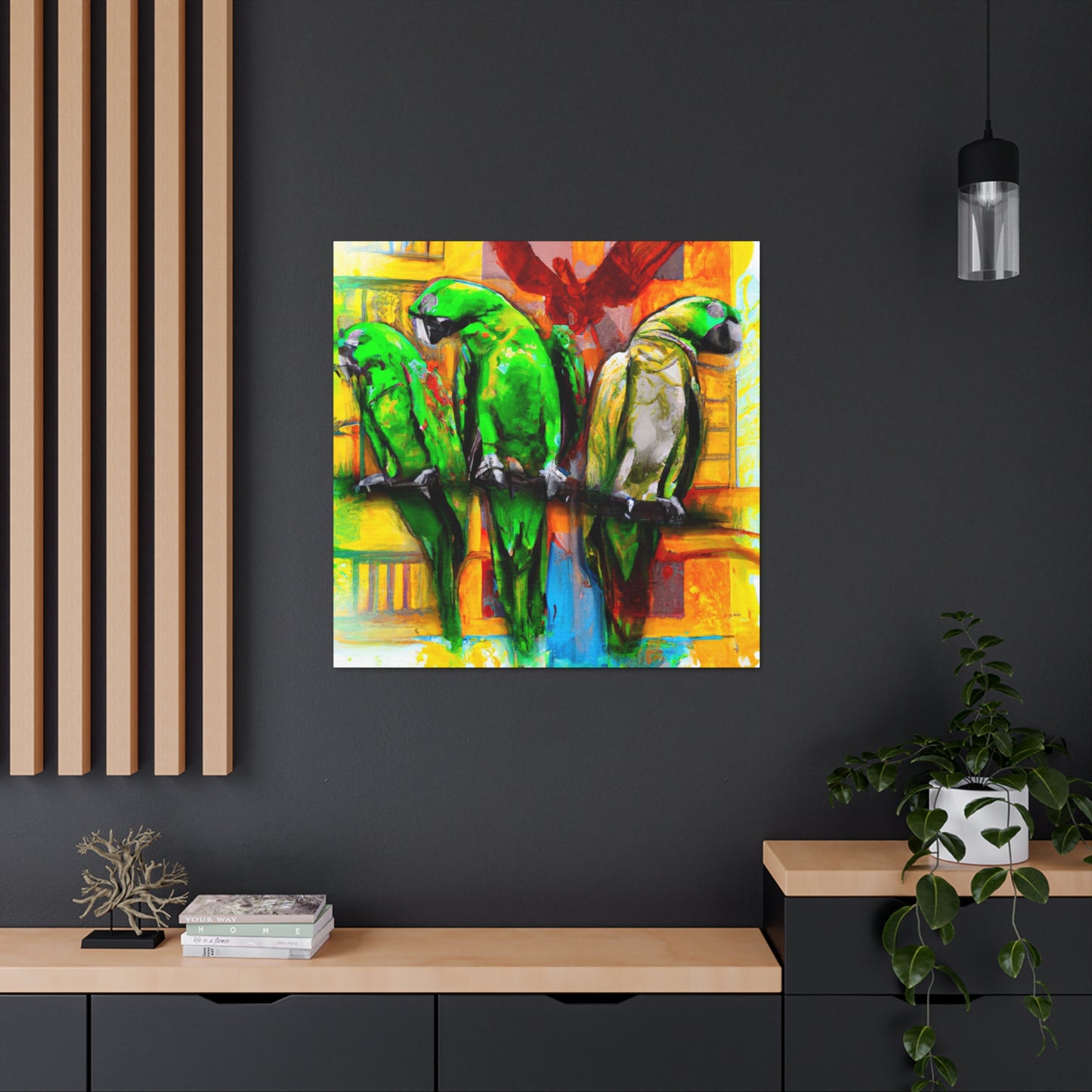 Parrots in Senegal - Canvas