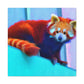 Red Panda Rising Dawn - Canvas