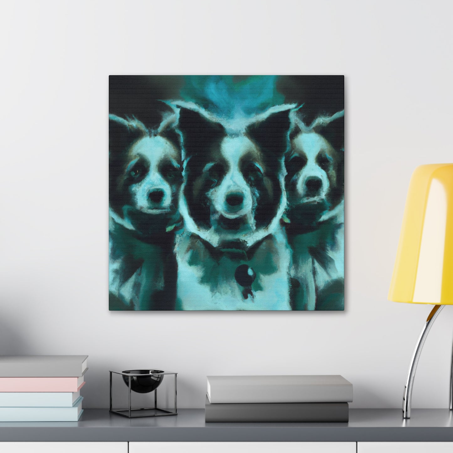 "Border Collie's Surreal Dream" - Canvas