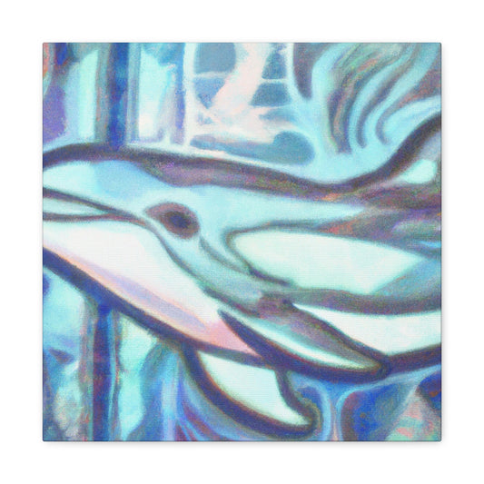 Dancing Dolphins Art Deco - Canvas