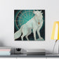 "Arctic Wolf in Deco" - Canvas