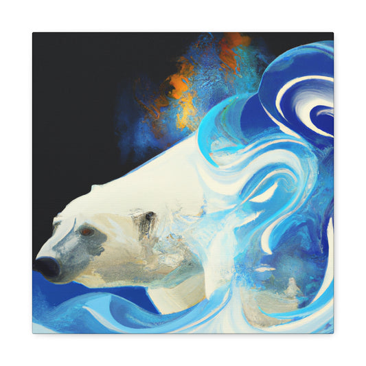 "Polar Bear in Deco" - Canvas