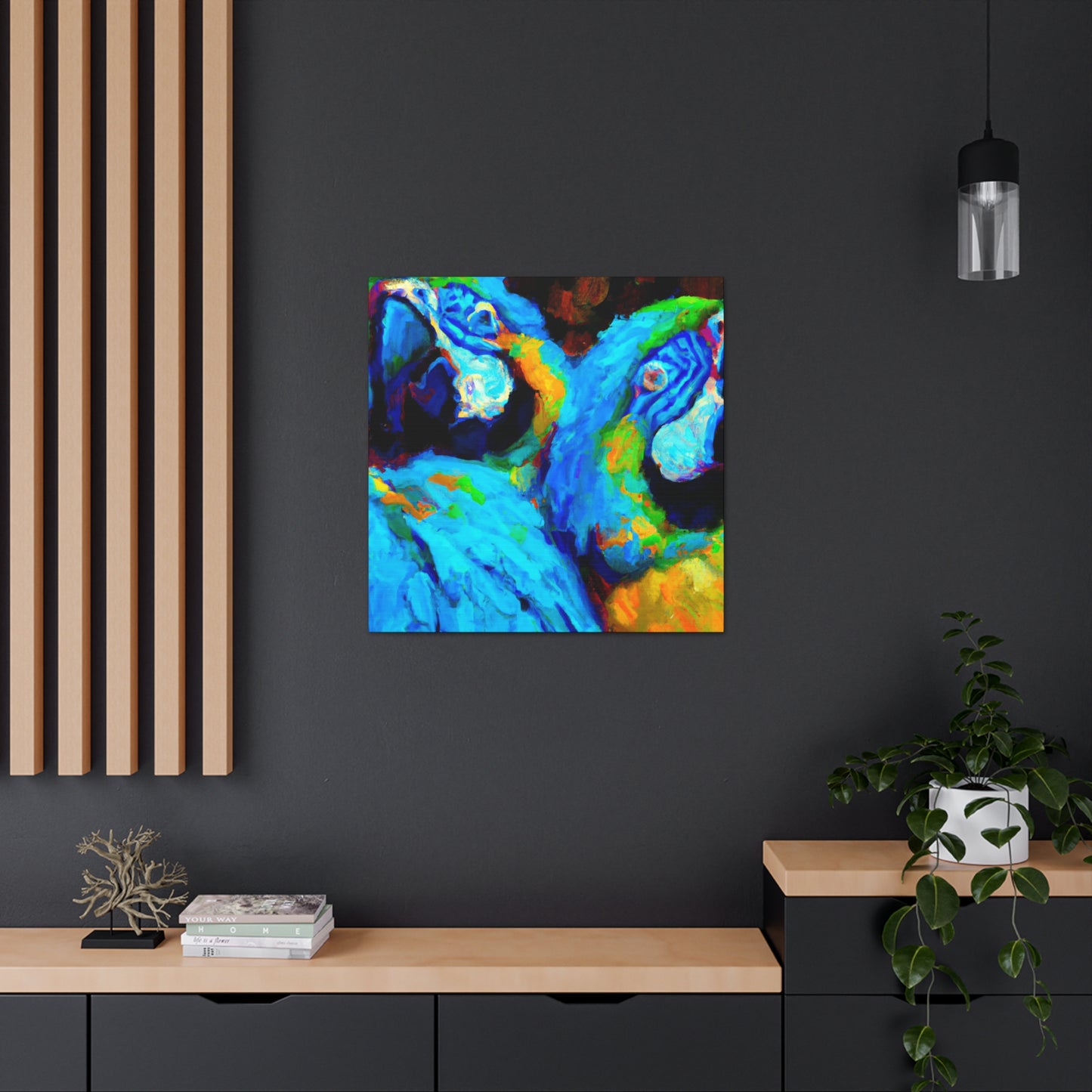 Colorful Macaw Wonders - Canvas