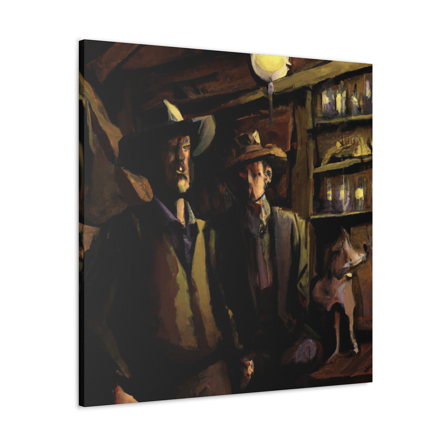 "Saloon Dance Party Scene" - Canvas