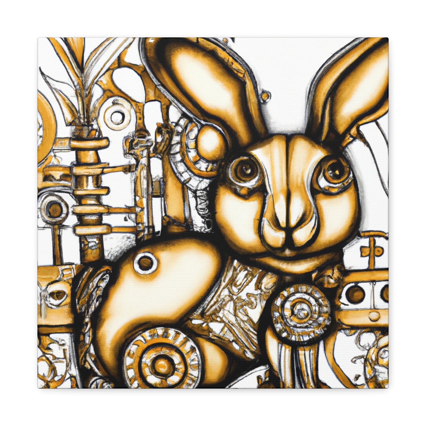 Rabbit in Steamsteel - Canvas