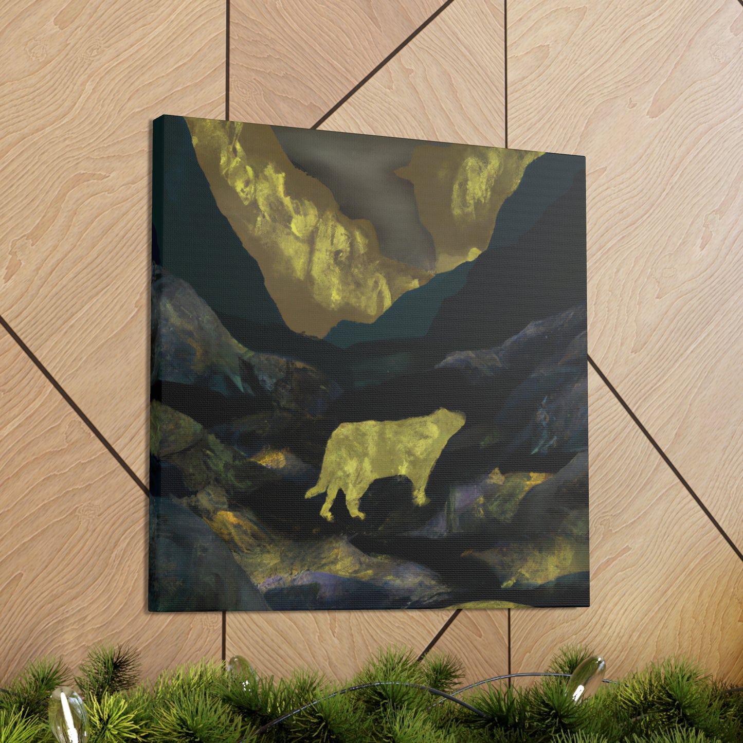 Cougar Art Abstract - Canvas