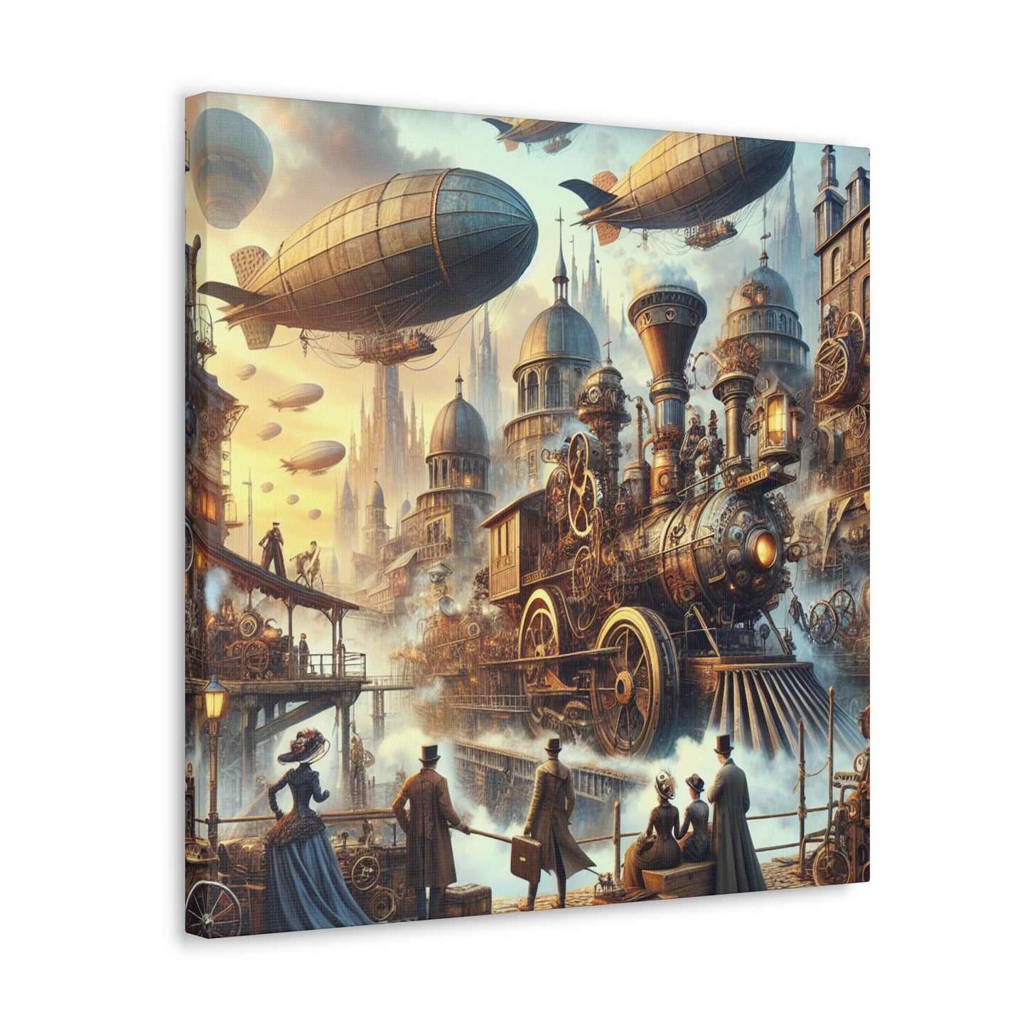 "Mechanical Dreamscape Voyage" - Canvas