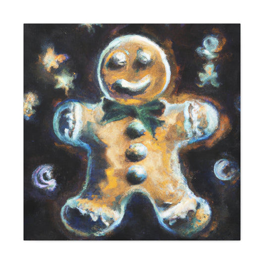 Gingerbread Man Gleeful - Canvas