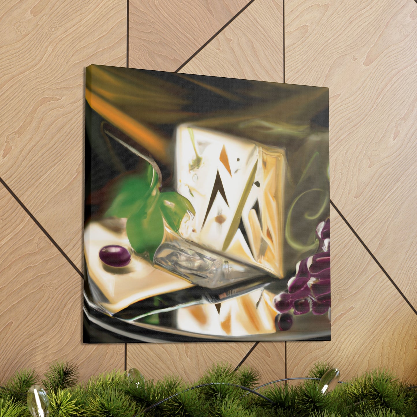 "Cheese and Grapes Delight" - Canvas