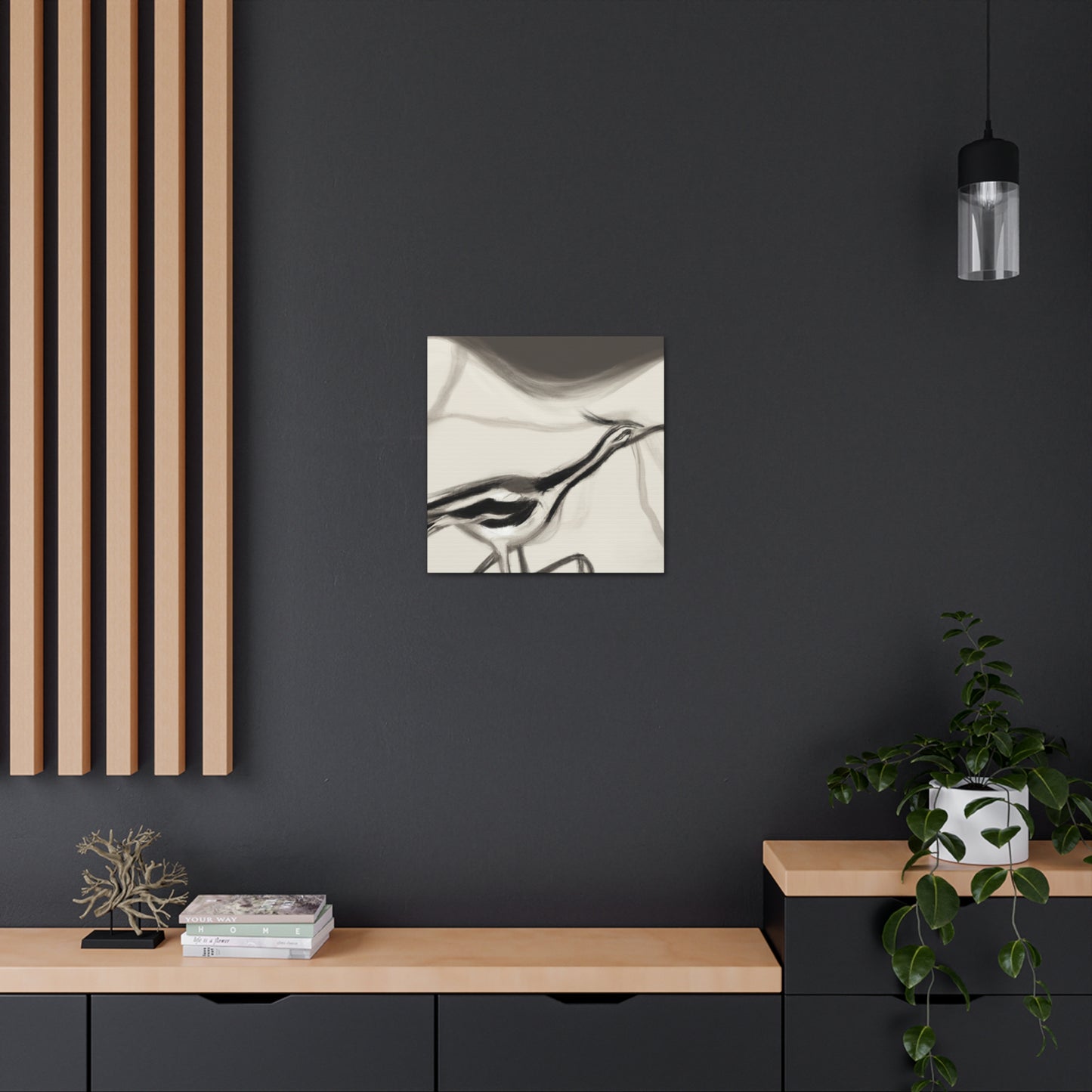 Roadrunner in Flight. - Canvas