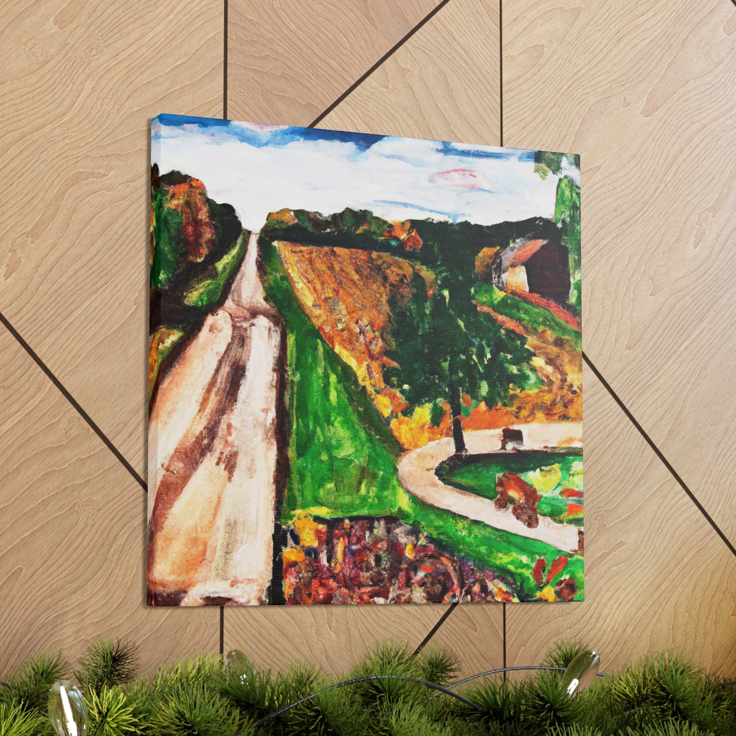 "Rural Roadscape Painting" - Canvas