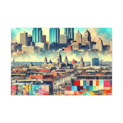 "Midwest Metropolis Mosaic" - Canvas