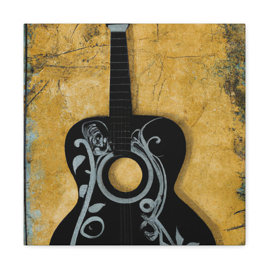 "Guitar's Resonant Melody" - Canvas