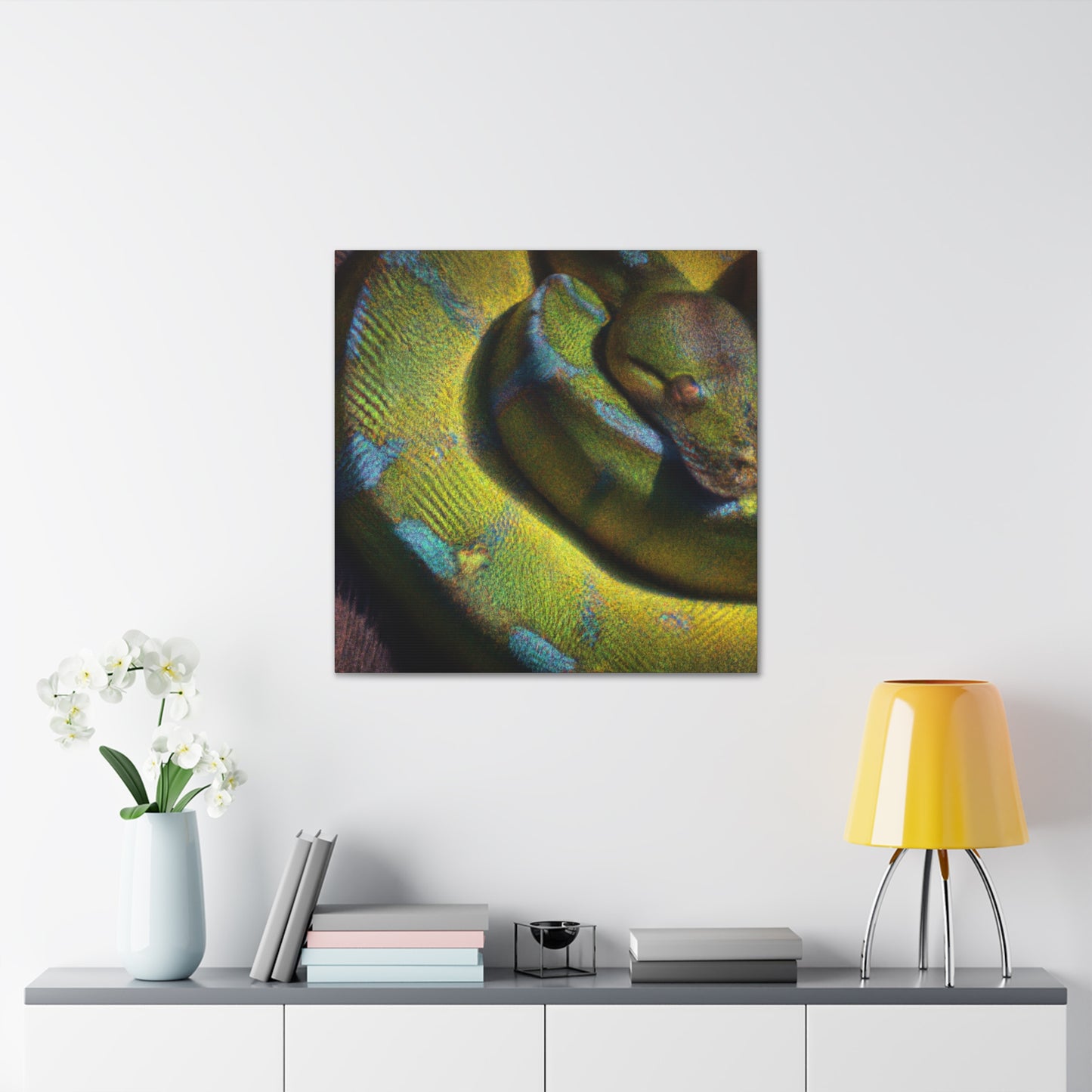 "Green Tree Python Shine" - Canvas