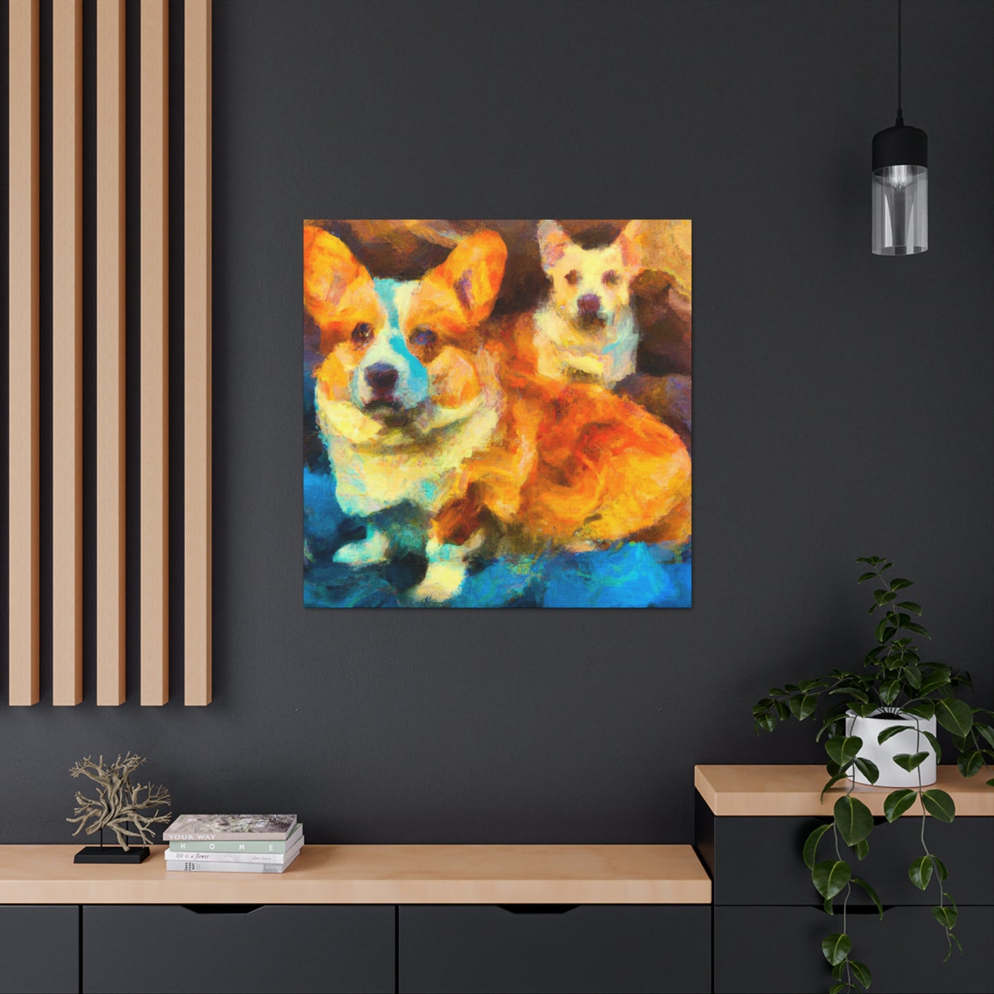 Corgi in Impressionism - Canvas