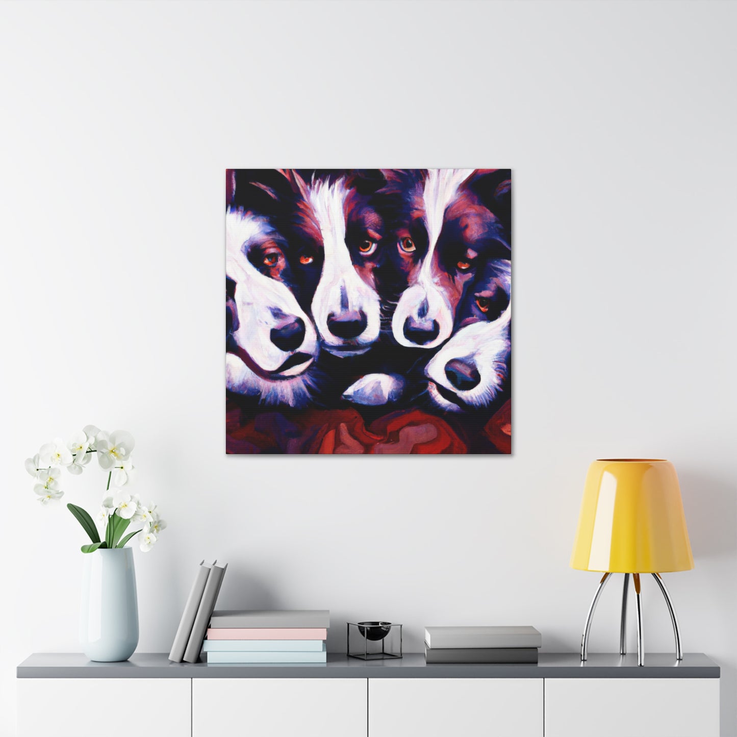 Border Collie Reflection - Canvas