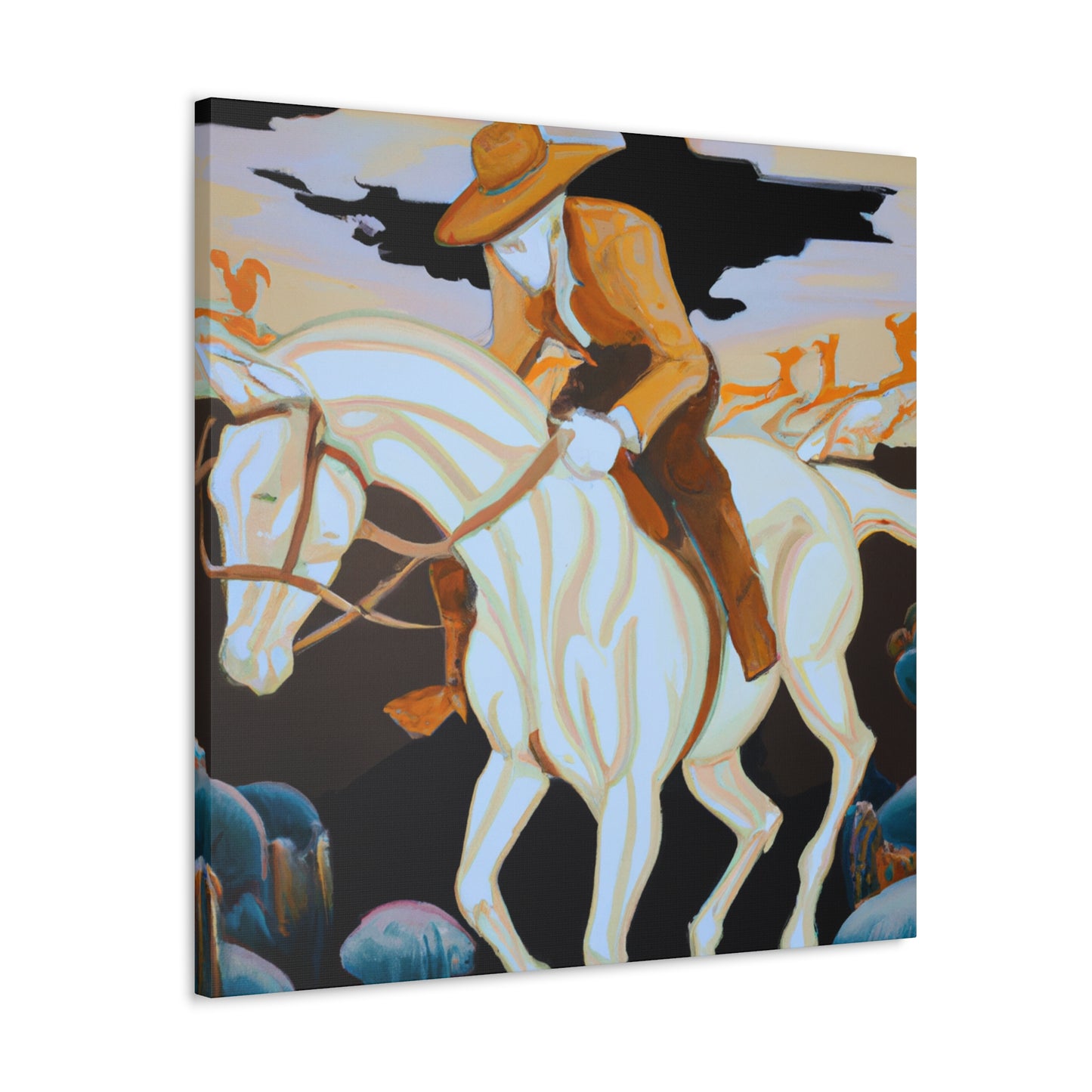 Cowboy Sunrise Ride - Canvas