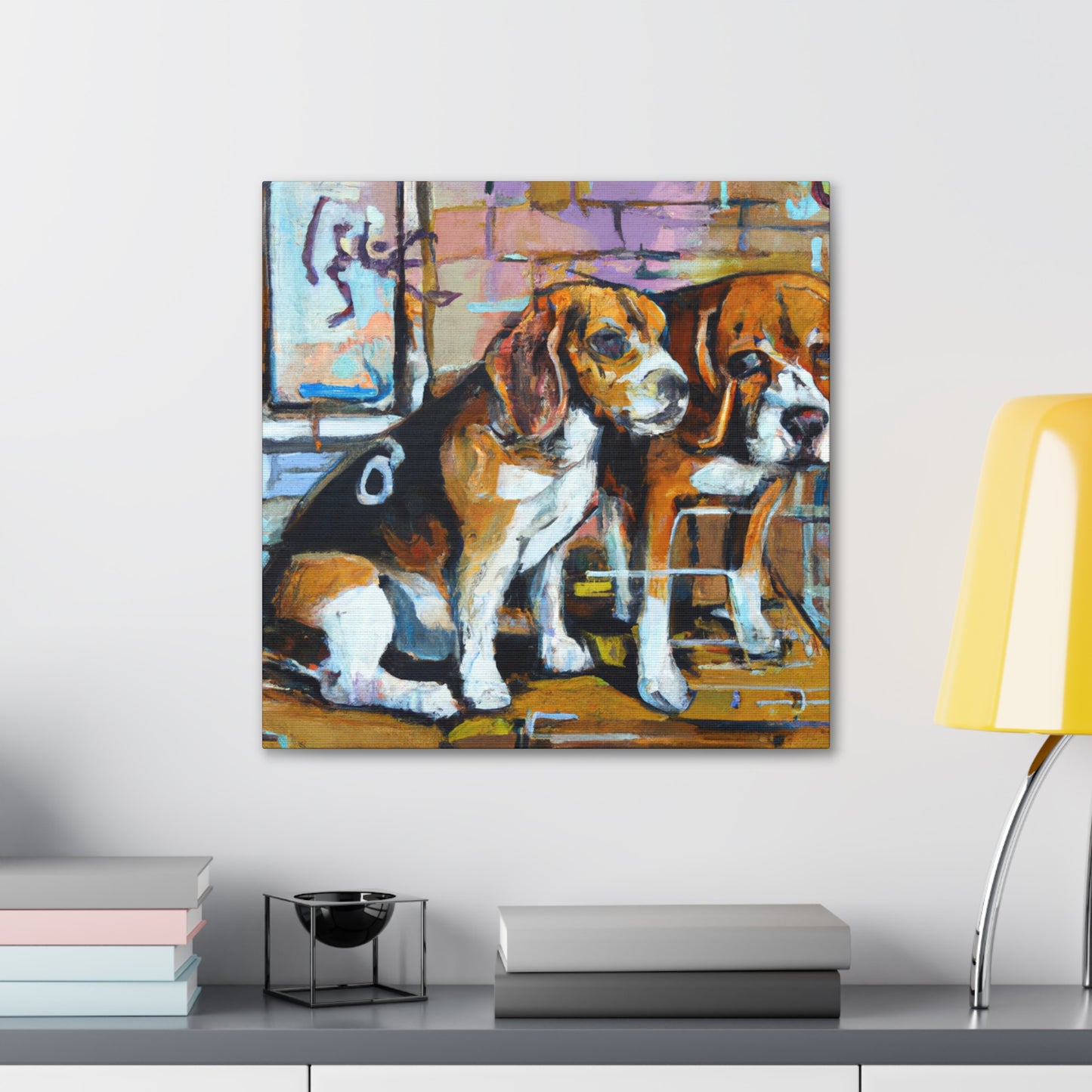 "Beagle and the City" - Canvas