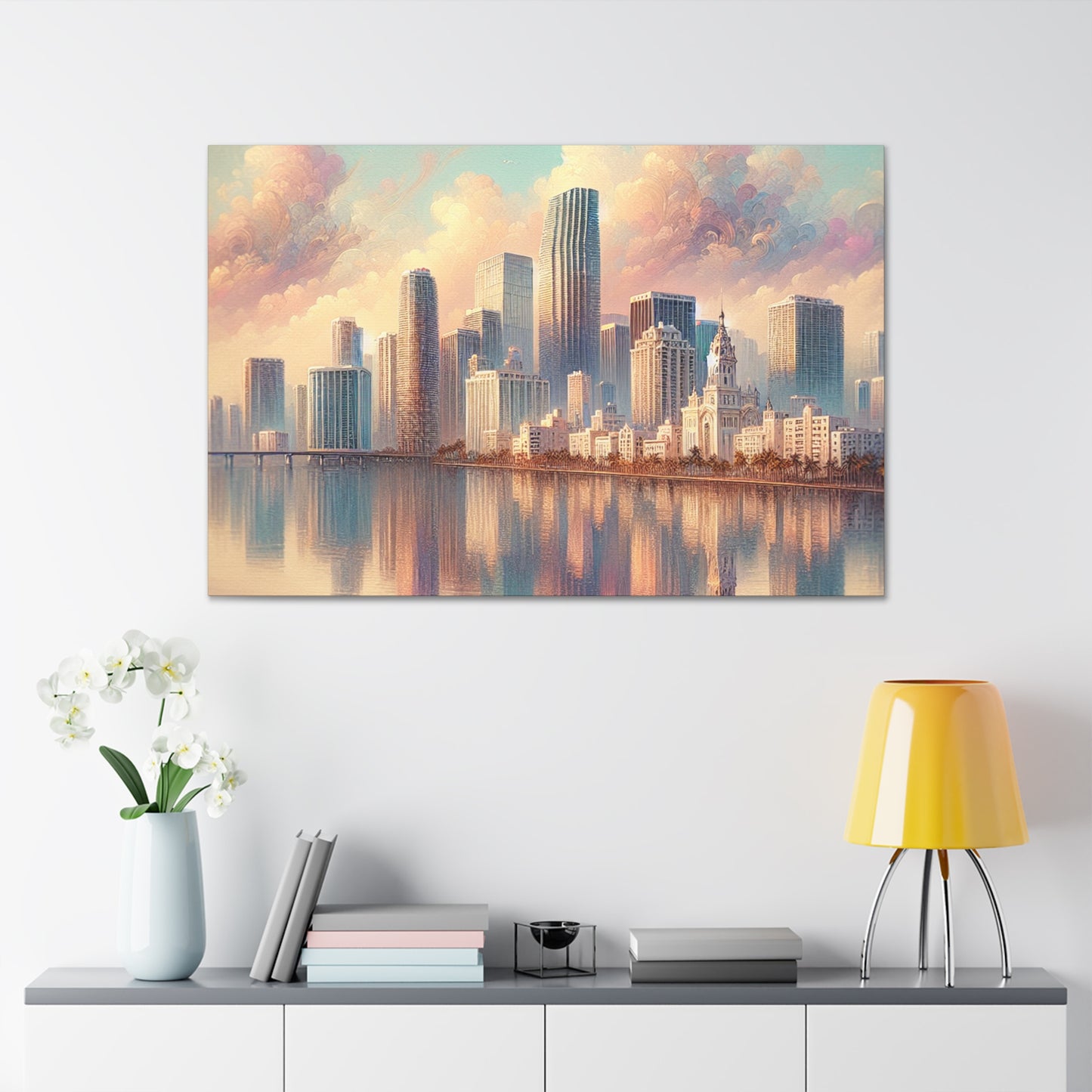 "Vibrant Miami Serenade" - Canvas