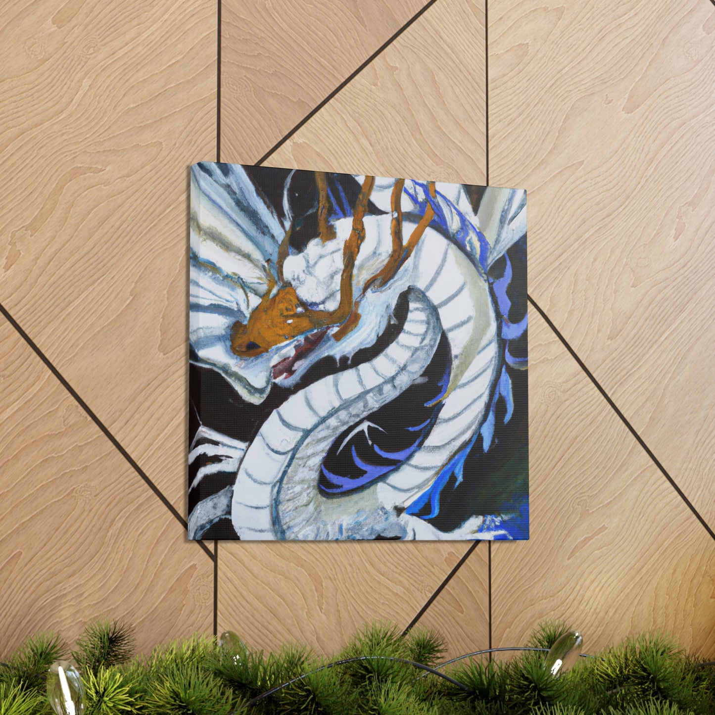 "Dragon's Fiery Reign" - Canvas