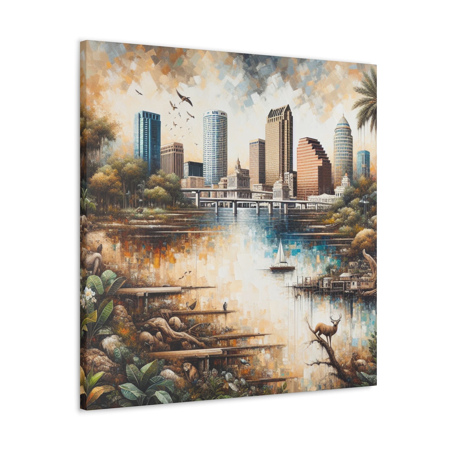 "Cityscapes of Tampa" - Canvas