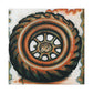 "Tractor Tire Triumphant" - Canvas