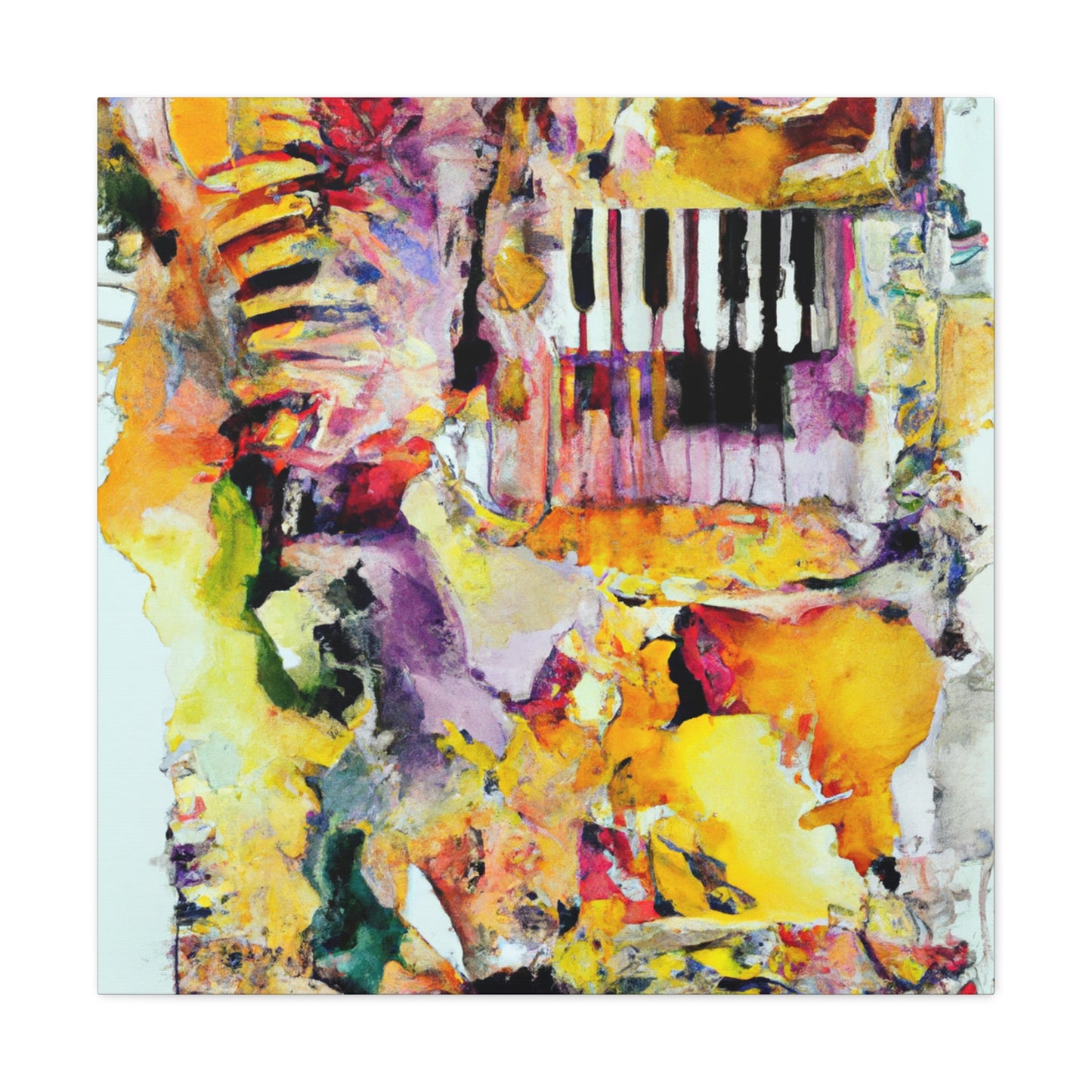 Harmonica's Expressionistic Pulse - Canvas