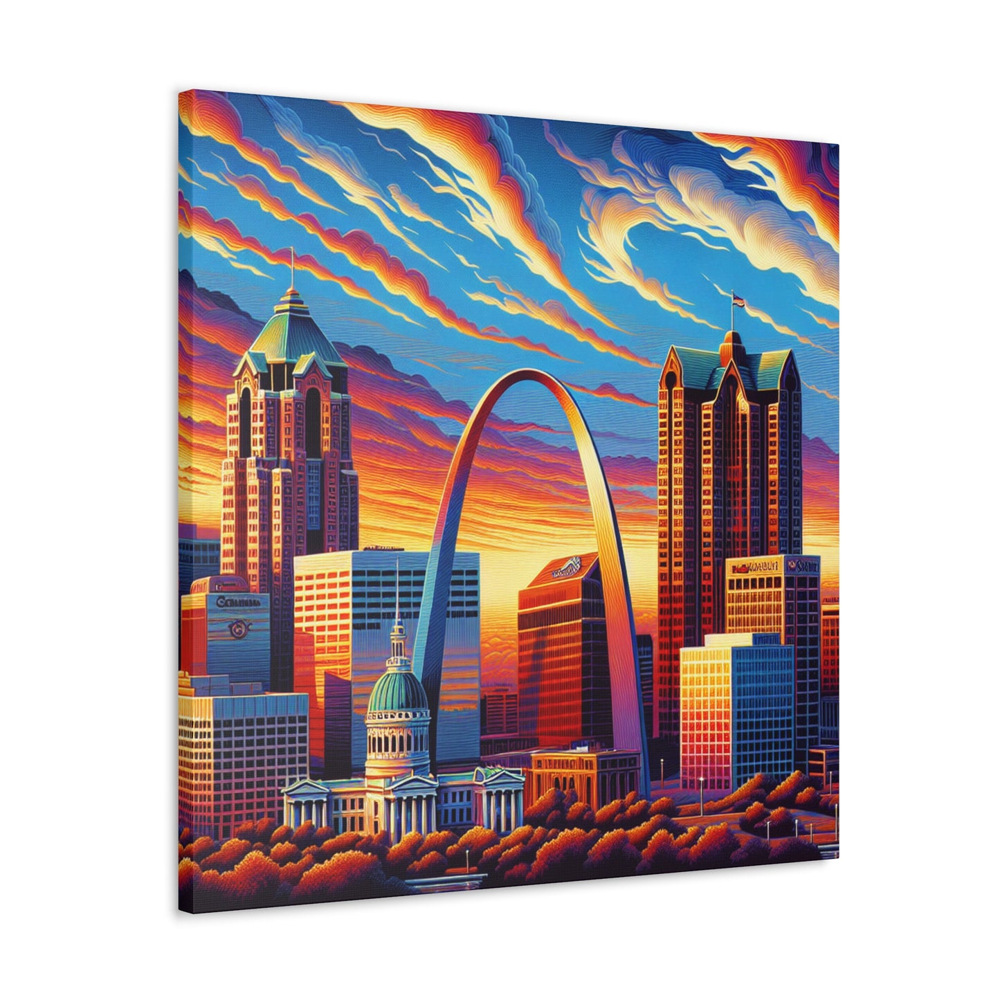 "Colorful Gateway City Splendor" - Canvas