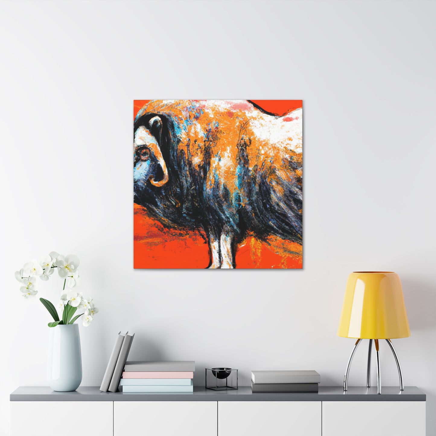 Musk Ox Epic Struggle - Canvas