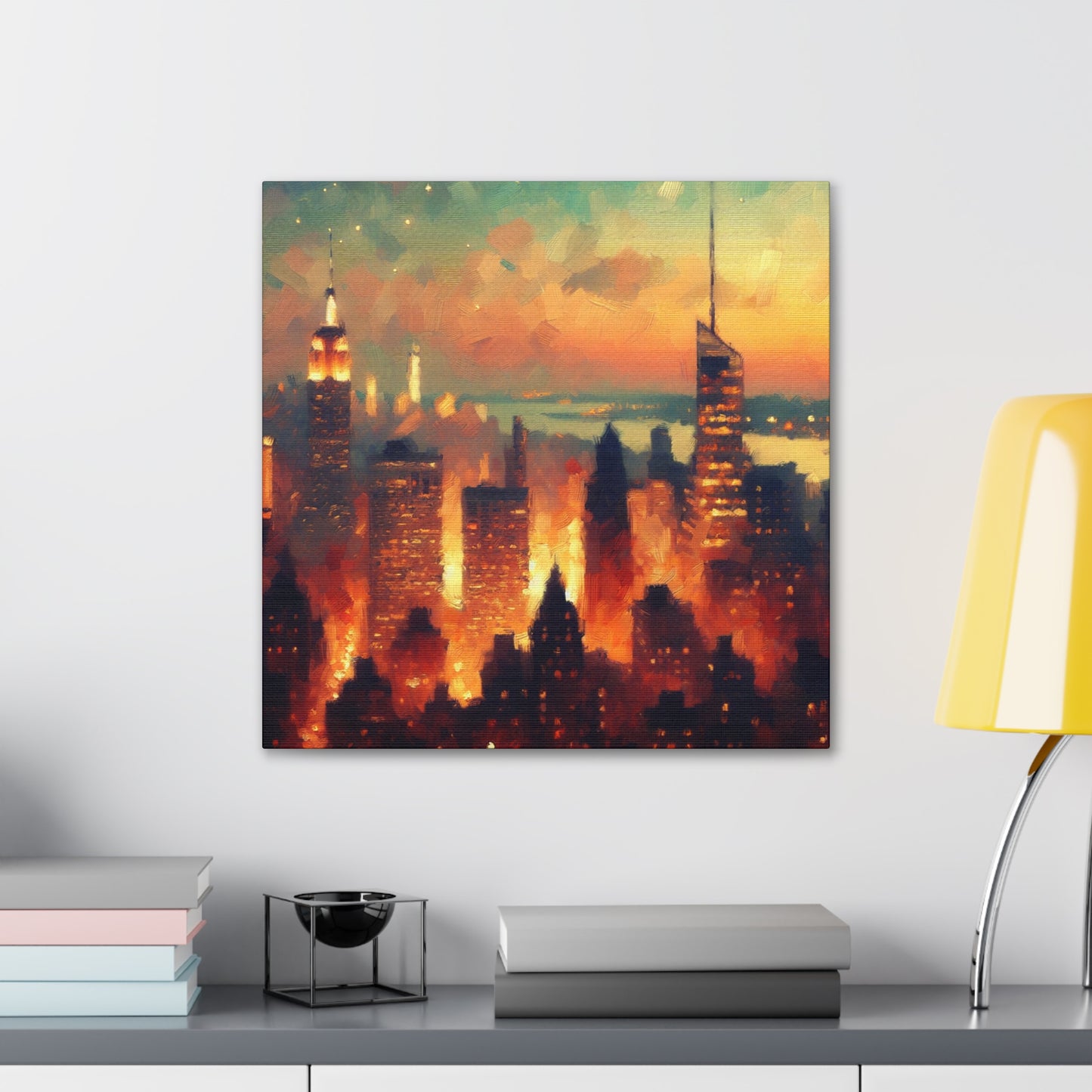 "Urban Symphony in Hues" - Canvas