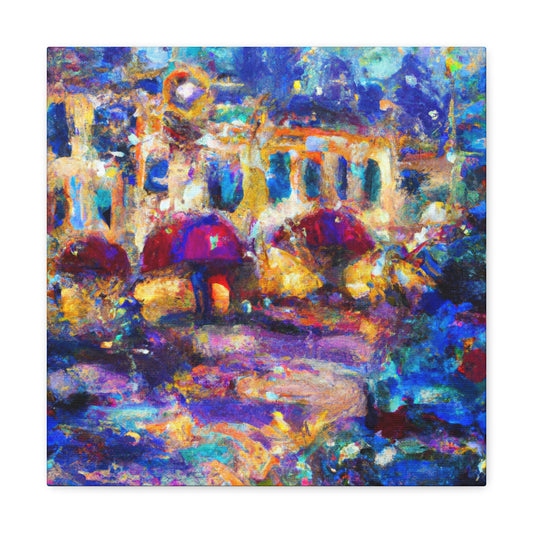 Urban Nightscape Scene - Canvas