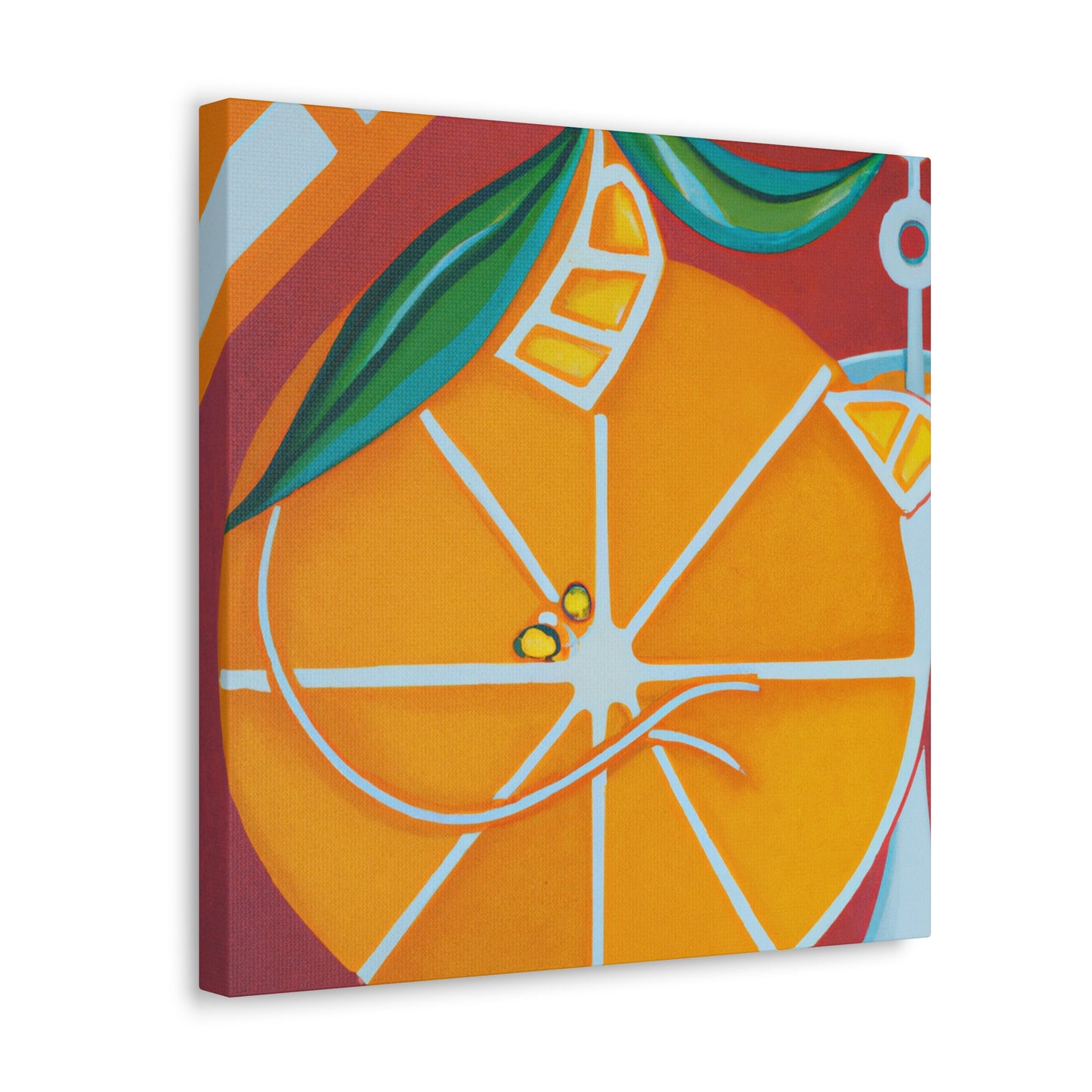 "Orange, Art Deco Glow" - Canvas