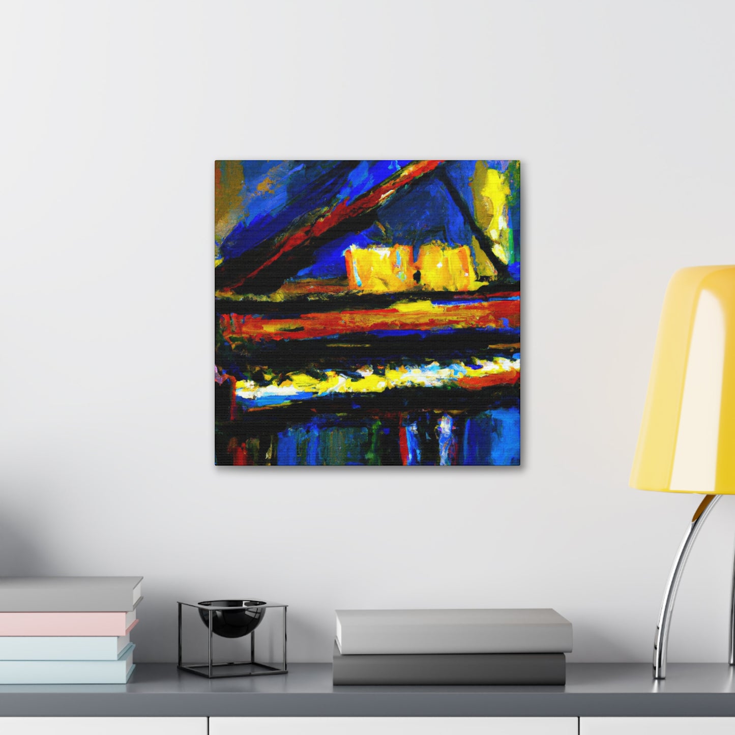 "Piano in Moonlight Reverie" - Canvas