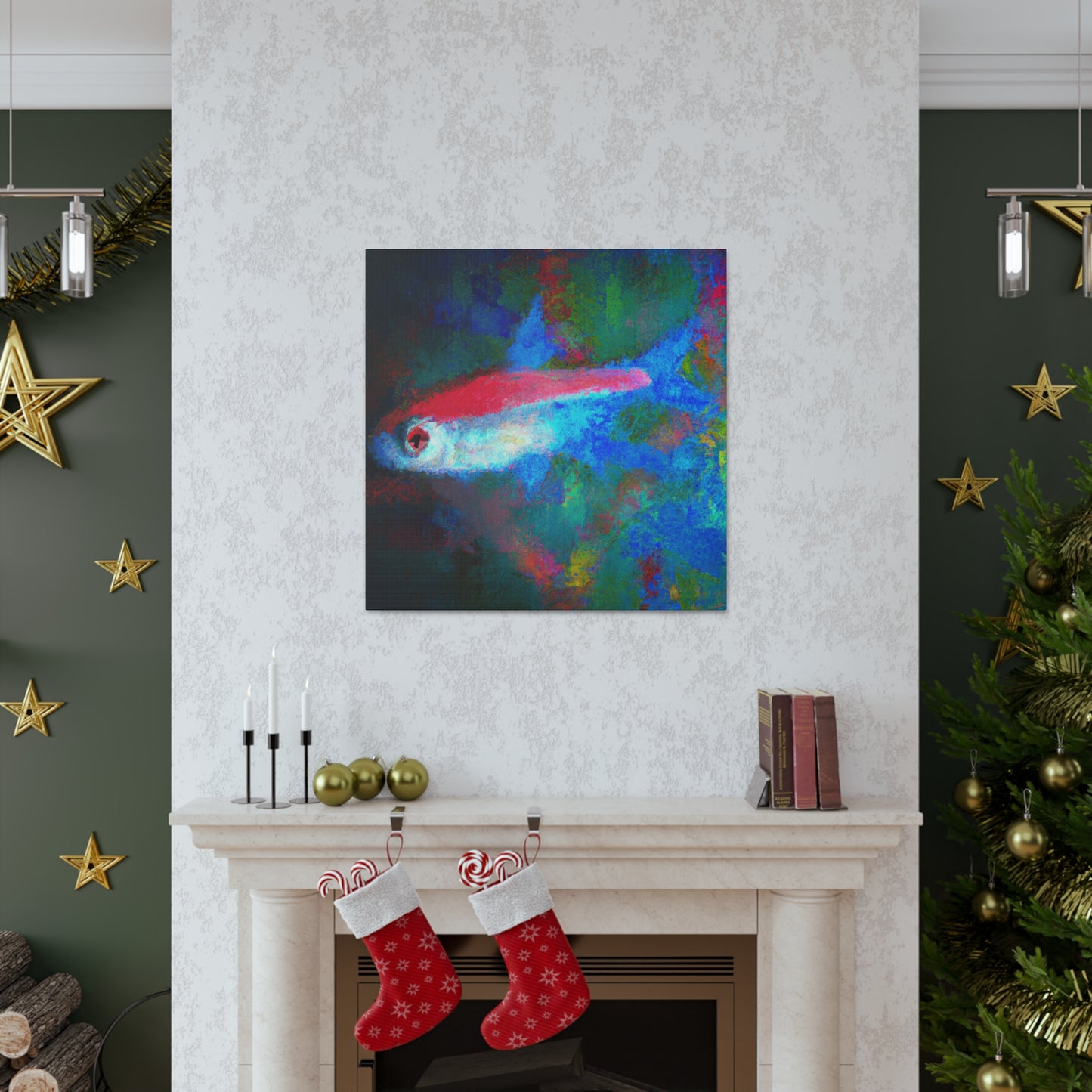 "Neon Tetra Impressionism" - Canvas