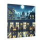 "Majestic Nocturnal Urban Bliss" - Canvas