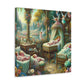 Whimsical Floral Enchantment - Canvas