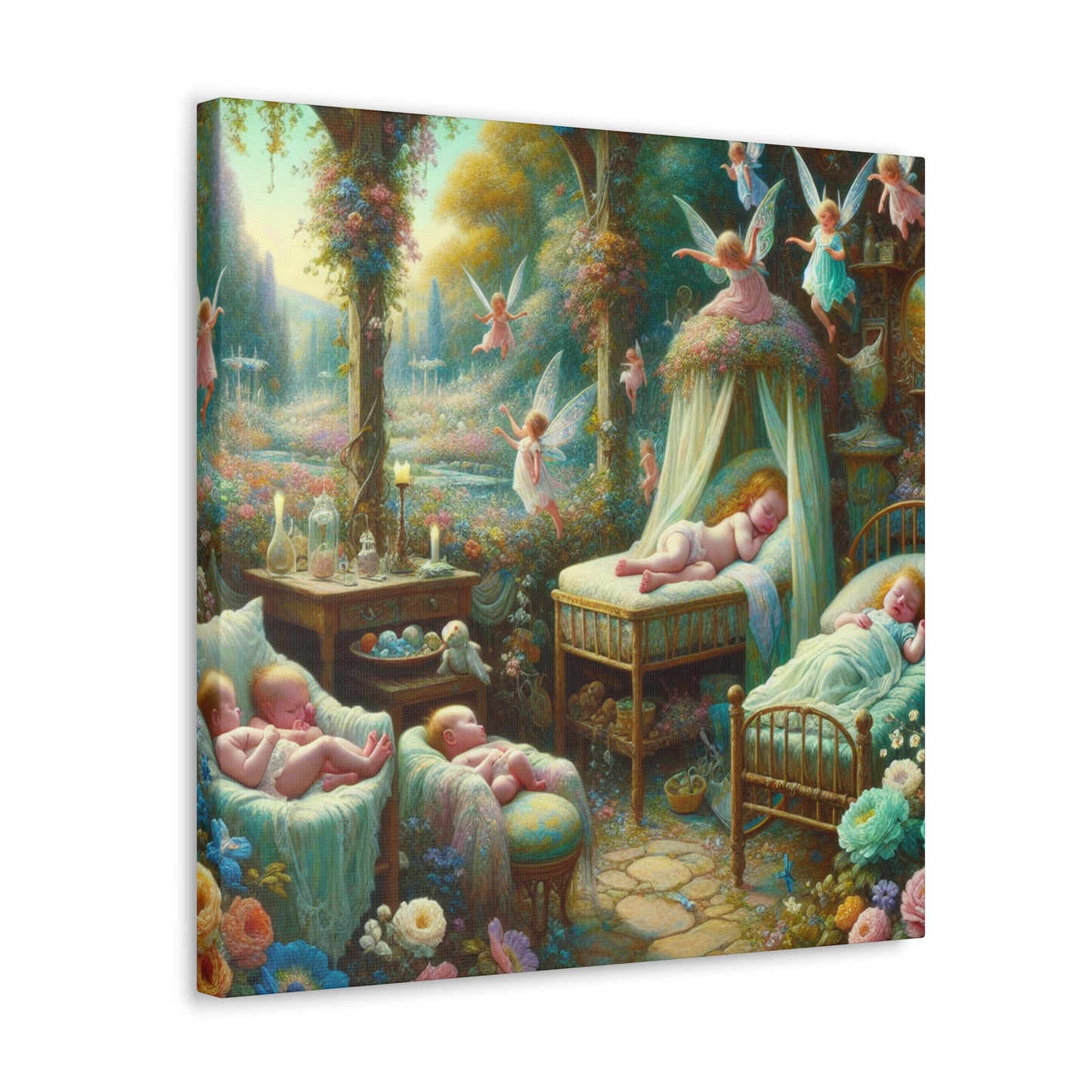 Whimsical Floral Enchantment - Canvas