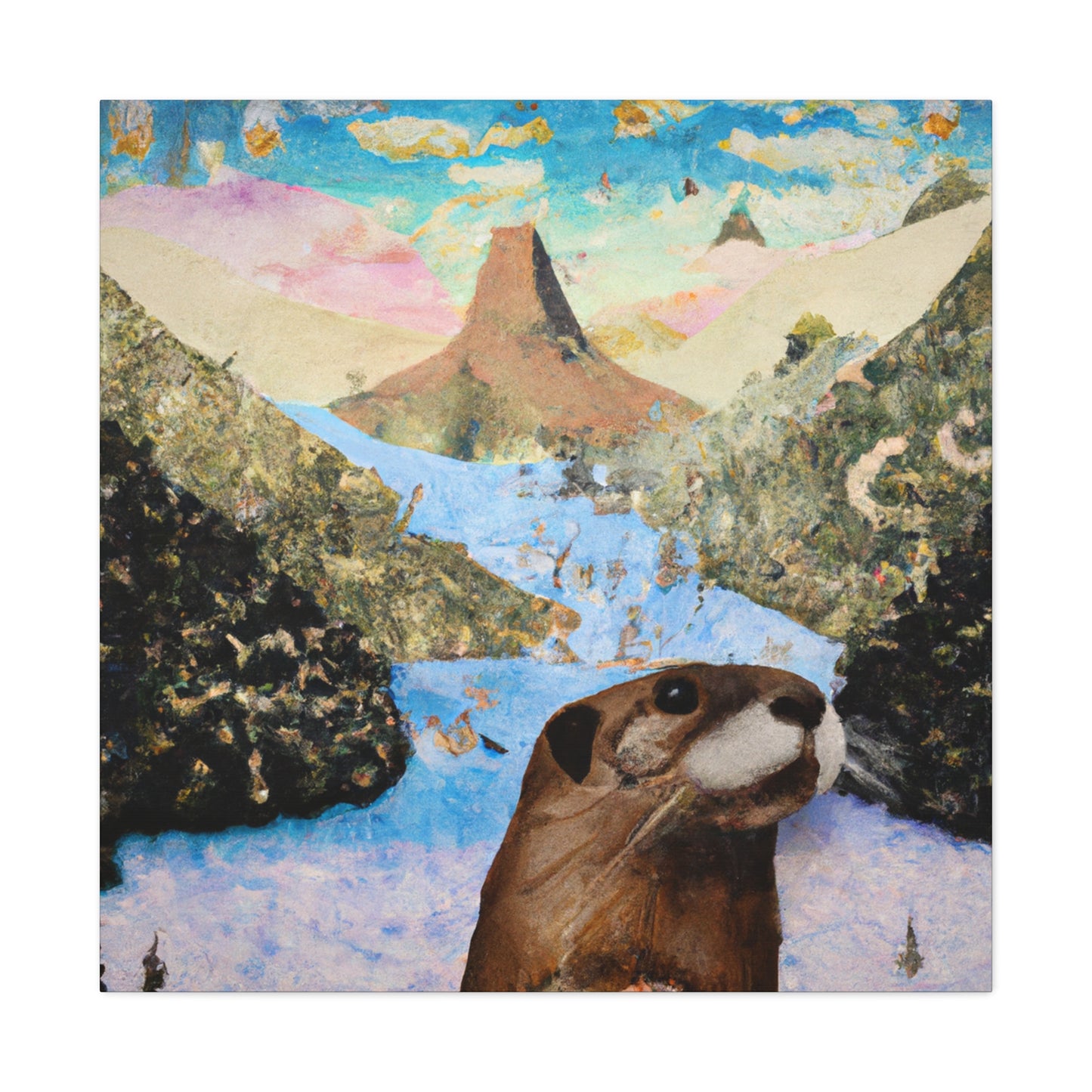 Otter in Dreamscapes - Canvas