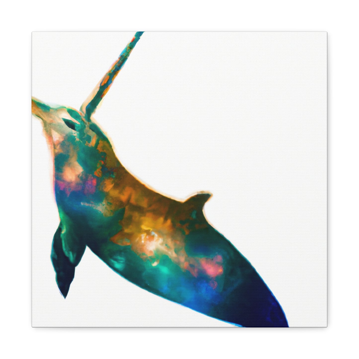 "Narwhal Digital Dreamscape" - Canvas