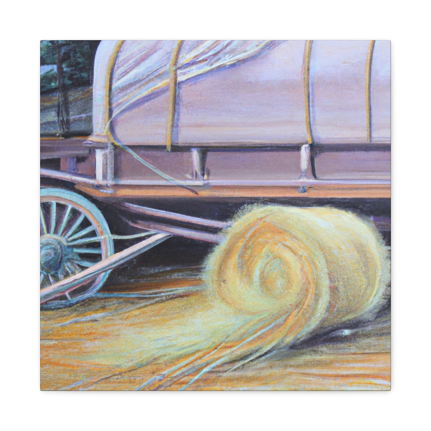 "A Harvest Hay Wagon" - Canvas