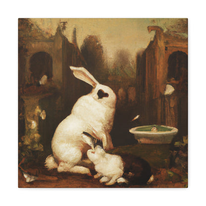 Rabbit in a Garden - Canvas