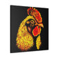 "Chicken and Abstracted Lines" - Canvas