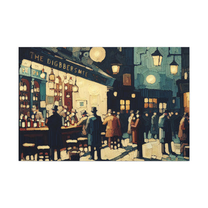 "Hazy Tavern Revelry" - Canvas