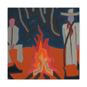 Campfire at Nightfall - Canvas