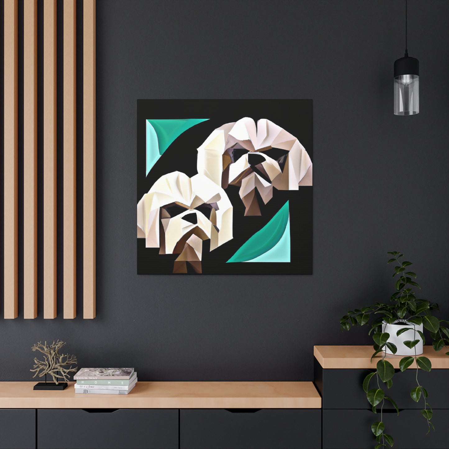 "Shih Tzu in Deco" - Canvas