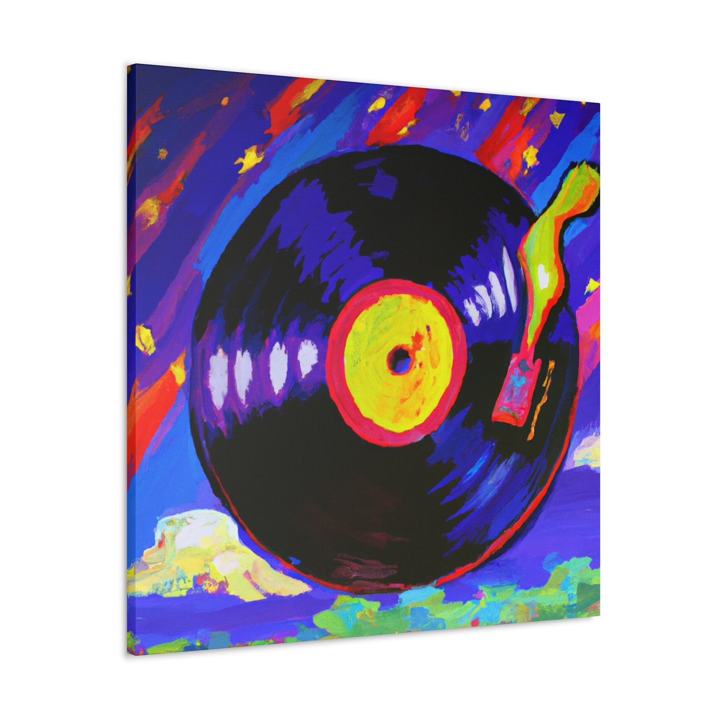 "Vinyl Resonance Impressionism" - Canvas