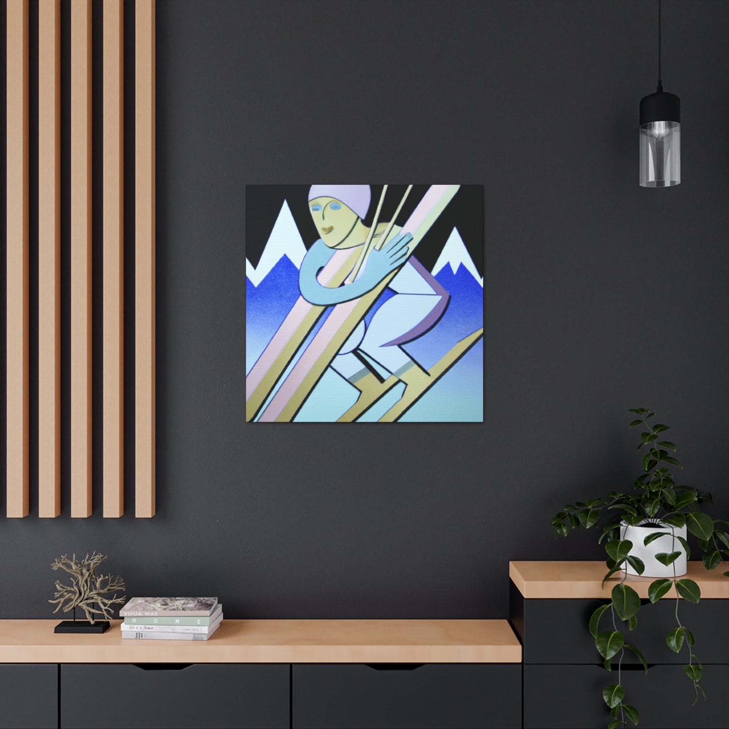 Skiing the Silver Slopes - Canvas