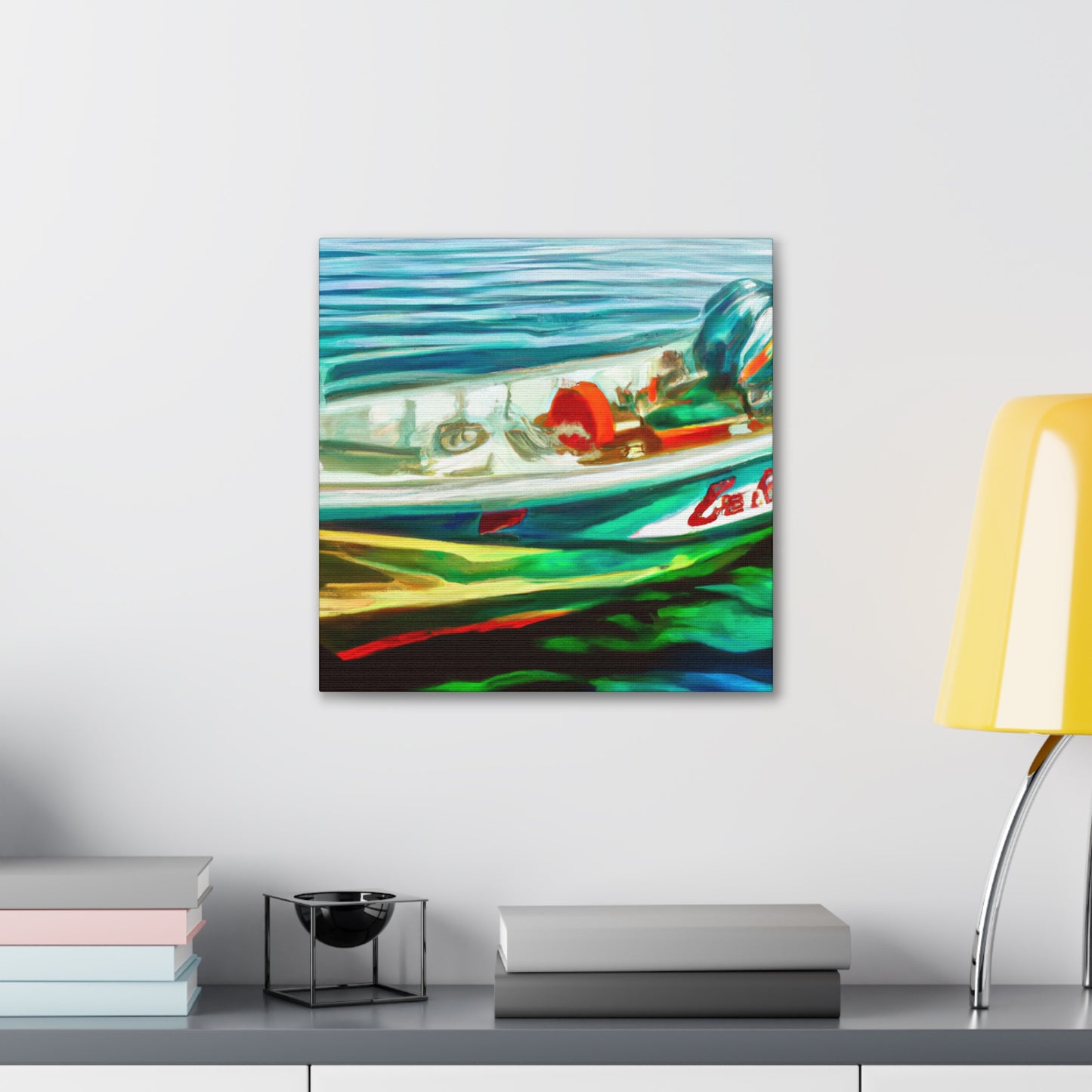 Catching the Bass Boat - Canvas